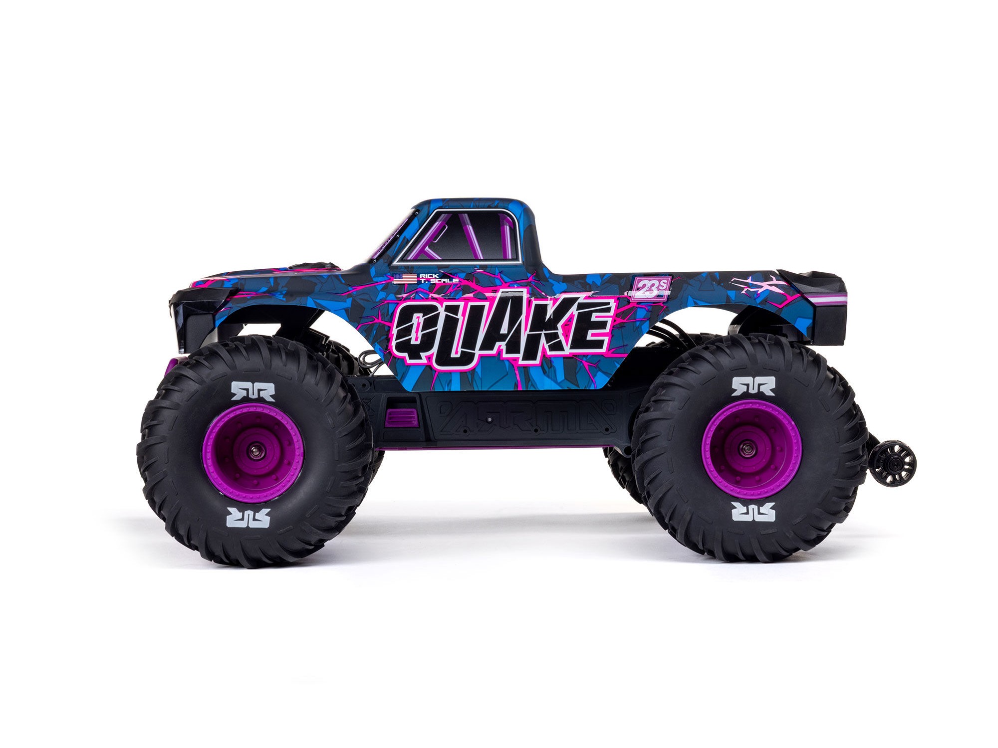 Arrma 1/10 QUAKE 223S DSC 2WD RTR Brushless Monster Truck, Purple (C-ARA3537T3)