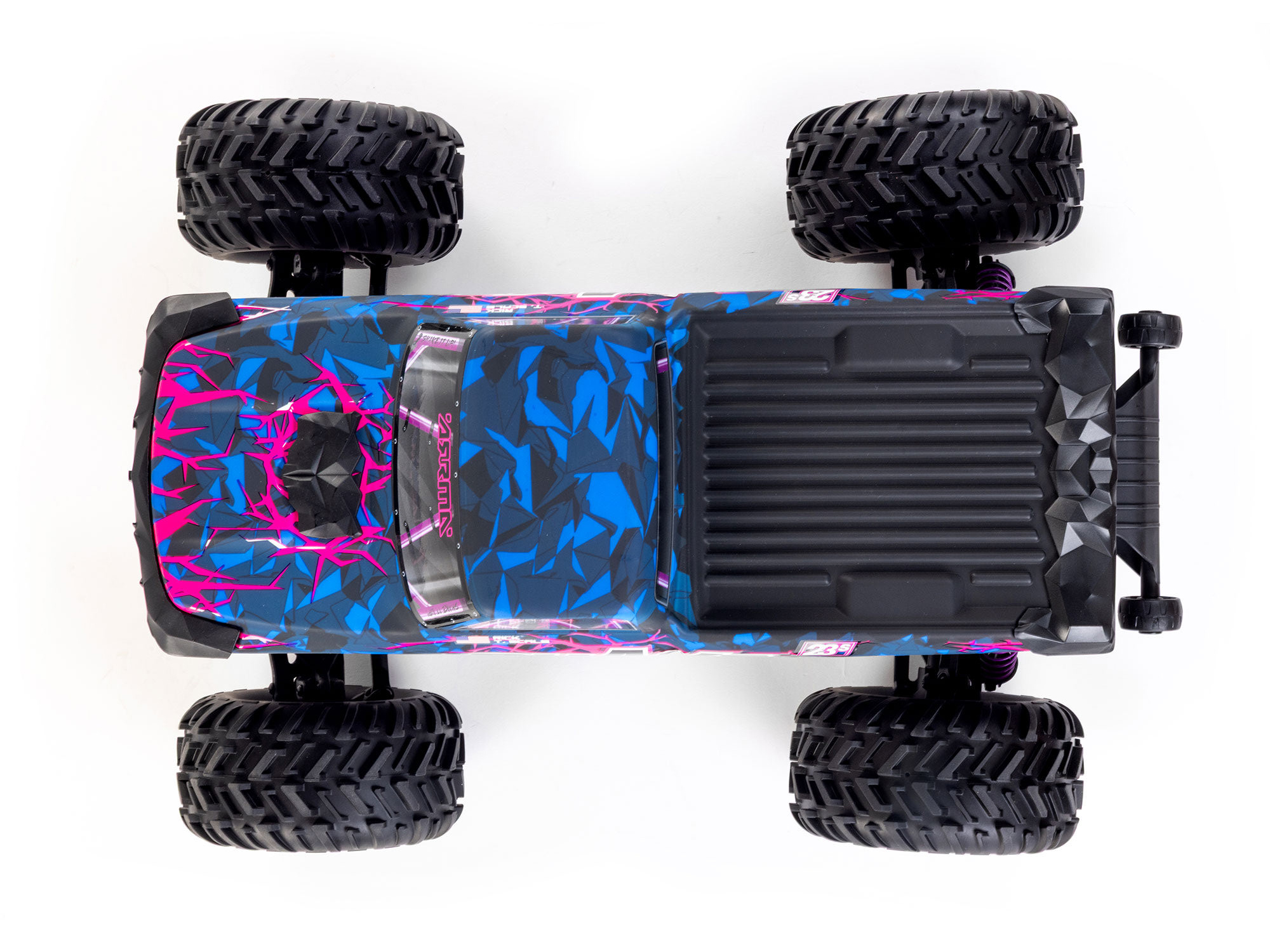 Arrma 1/10 QUAKE 223S DSC 2WD RTR Brushless Monster Truck, Purple (C-ARA3537T3)