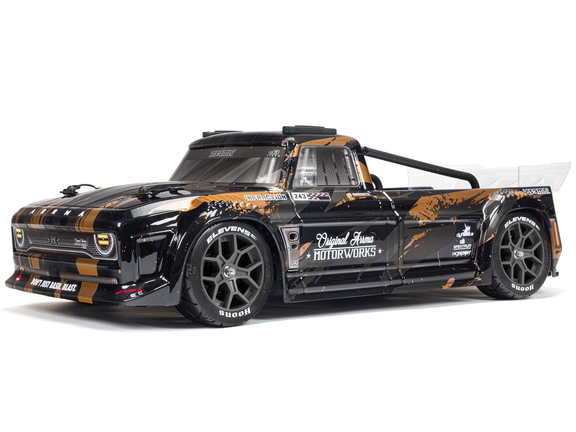 Arrma 1/8 INFRACTION 3S 4X4 BLX Resto-Mod Truck RTR Black/Gold (C-ARA4315V3T1)