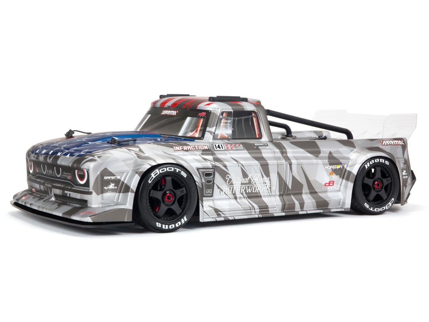 Arrma 1/7 INFRACTION 6S 4X4 BLX Resto-Mod Truck RTR Silver (C-ARA7615V2T2)