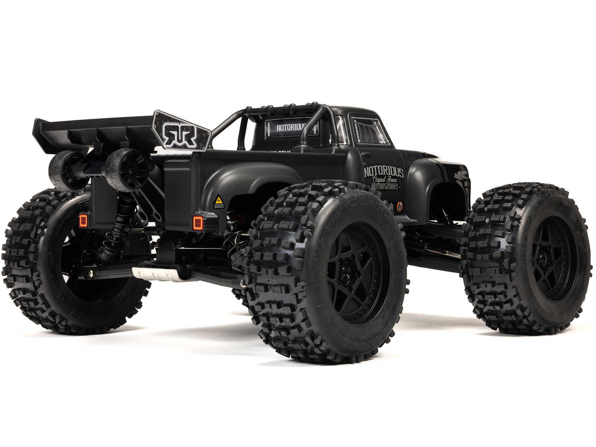 Arrma 1/8 NOTORIOUS 6S V6 4X4 BLX Stunt Truck RTR Black (C-ARA8611V6T1)