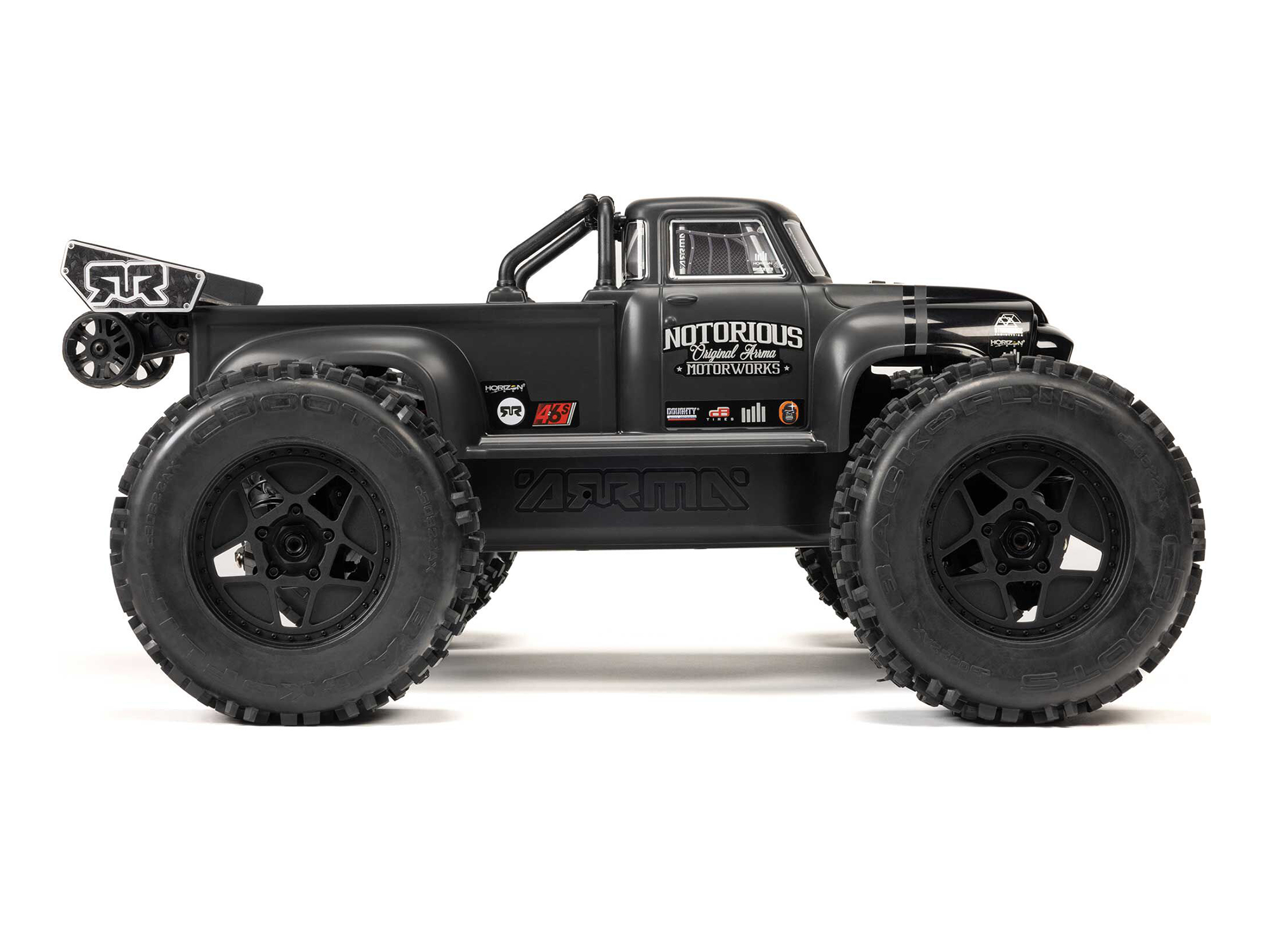 Arrma 1/8 NOTORIOUS 6S V6 4X4 BLX Stunt Truck RTR Black (C-ARA8611V6T1)