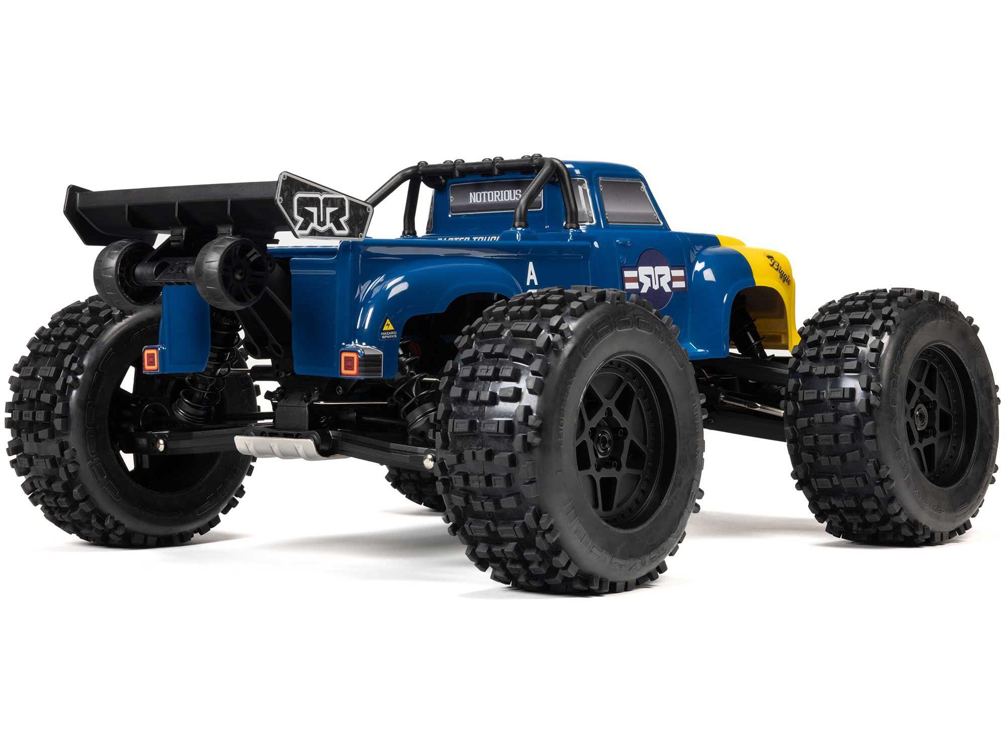 Arrma 1/8 NOTORIOUS 6S V6 4X4 BLX Stunt Truck RTR Blue (C-ARA8611V6T2)