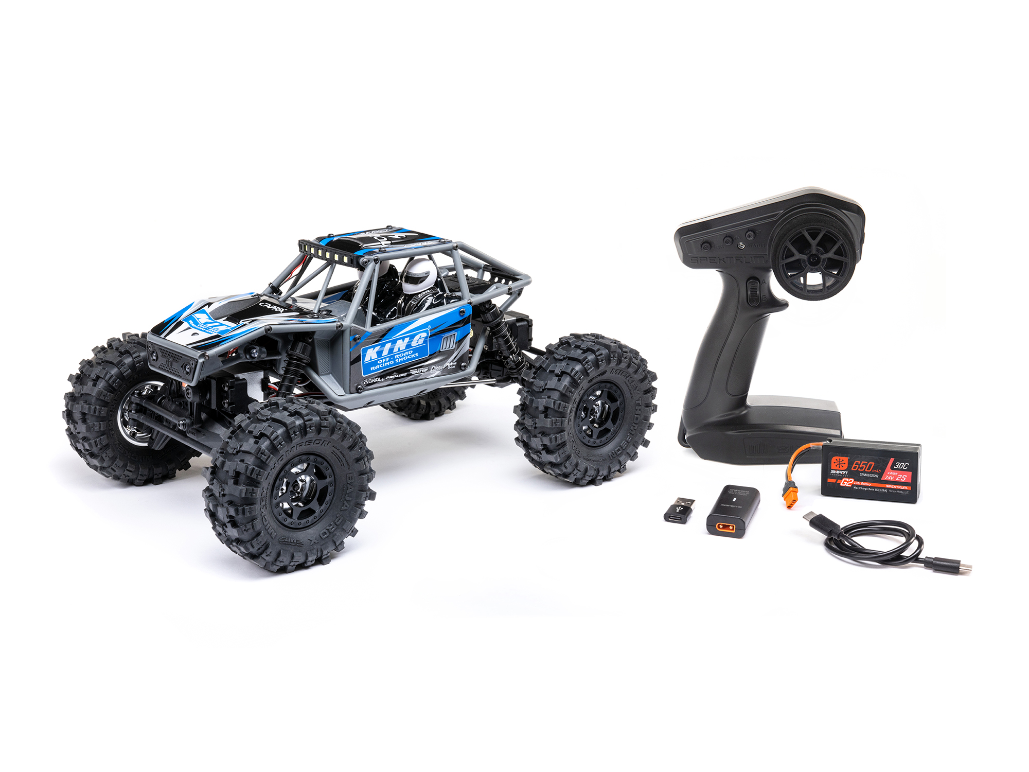 Axial 1/18 UTB18 Capra 4WS 4WD Trail Buggy RTR with Bat/Charger -  Blue (C-AXI-1750T1)