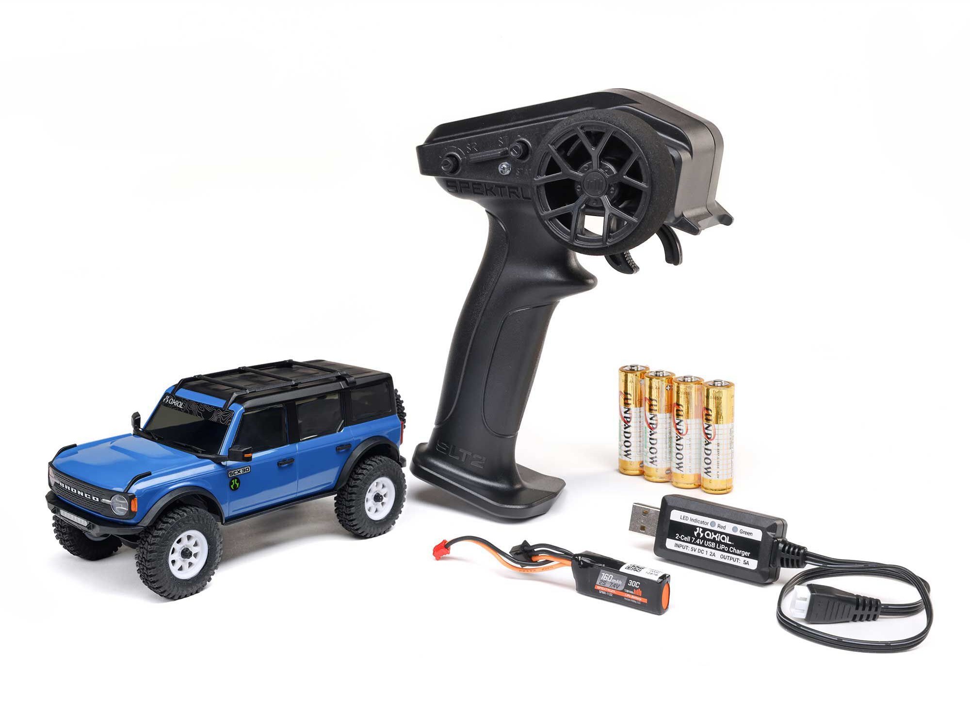 Axial 1/30 SCX30 Ford Bronco 4X4 RTR Rock Crawler - Blue (C-AXI-2048T1) 