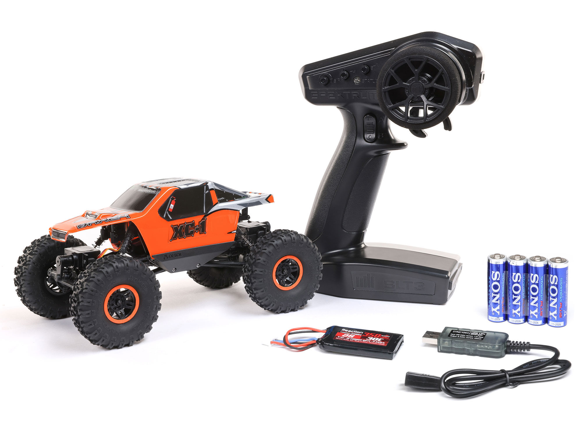 1:24 AX24 XC-1 4WS Crawler Brushed RTR, Orange (C-AXI00003T2)