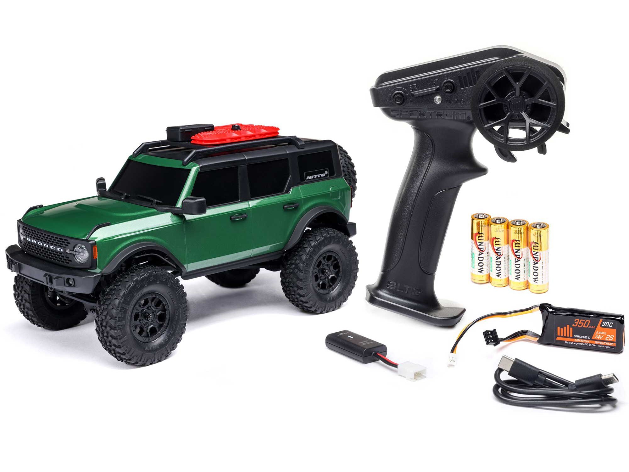 Axial 1/24 SCX24 Ford Bronco 4X4 RTR (inc Battery & Charger) Green (C-AXI00006V2T5)