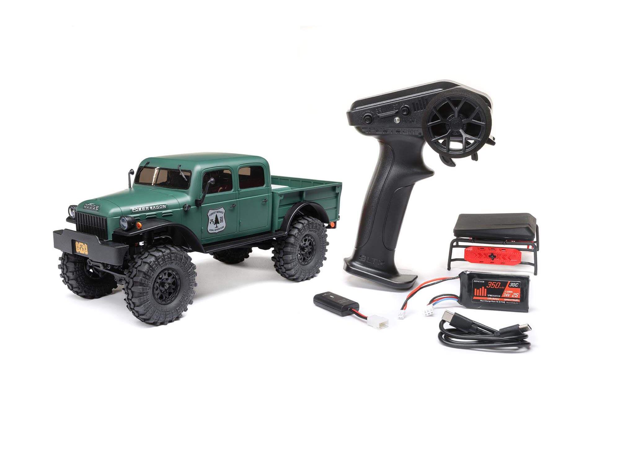 Axial 1:24 SCX24 Dodge Power Wagon 4WD Rock Crawler RTR, Green (C-AXI00007T2)