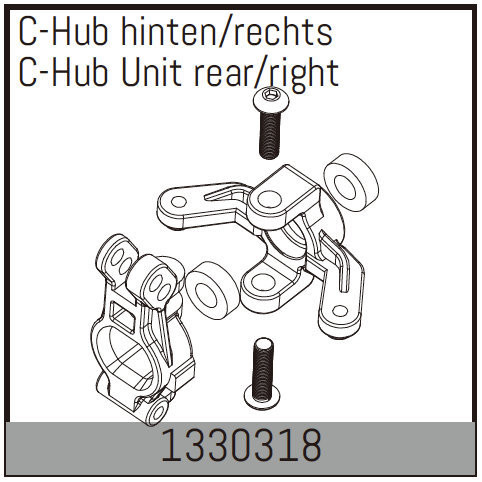 Absima C-Hub Unit Rear/Right ( AB 1330318)