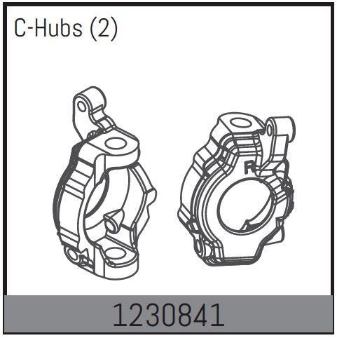 Absima C-Hubs Set L/R With Inserts  ( AB 1230841)