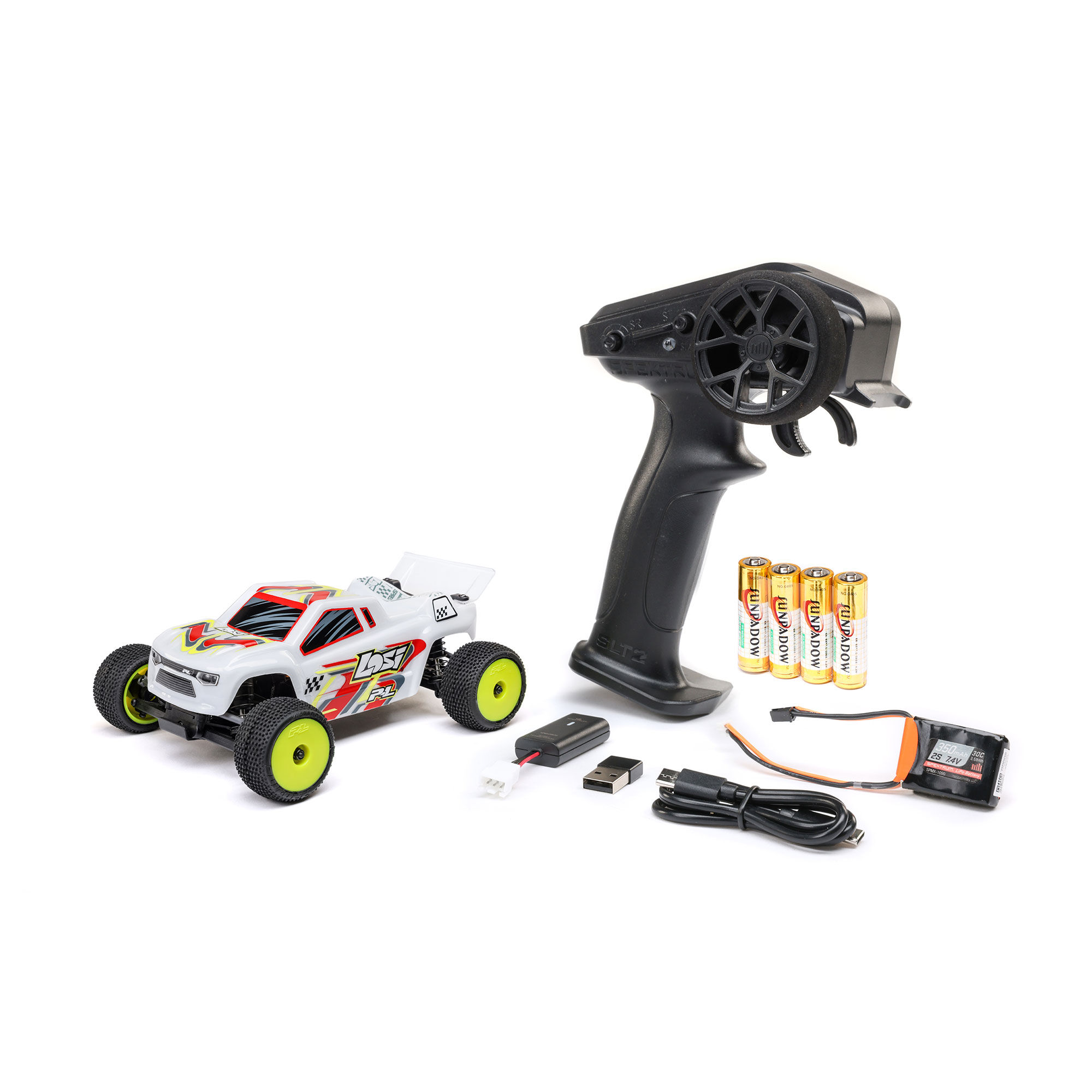 1/28 Losi Micro-T 2WD Stadium Truck RTR White (C-LOS-1392T1)