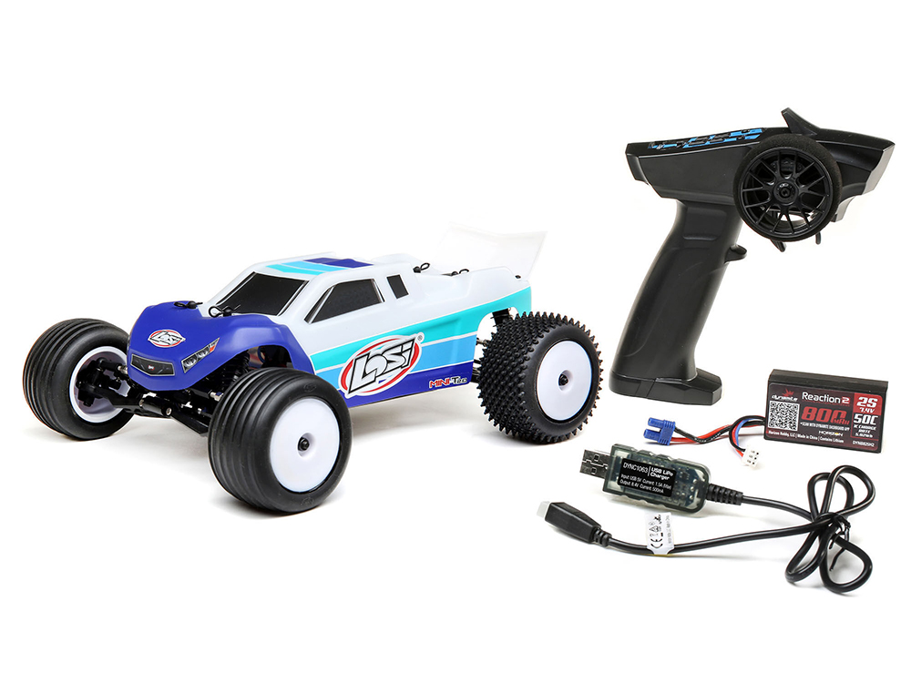 Losi Mini-T 2.0 2WD Stadium Truck Brushless RTR, Blue (C-LOS01019T2)