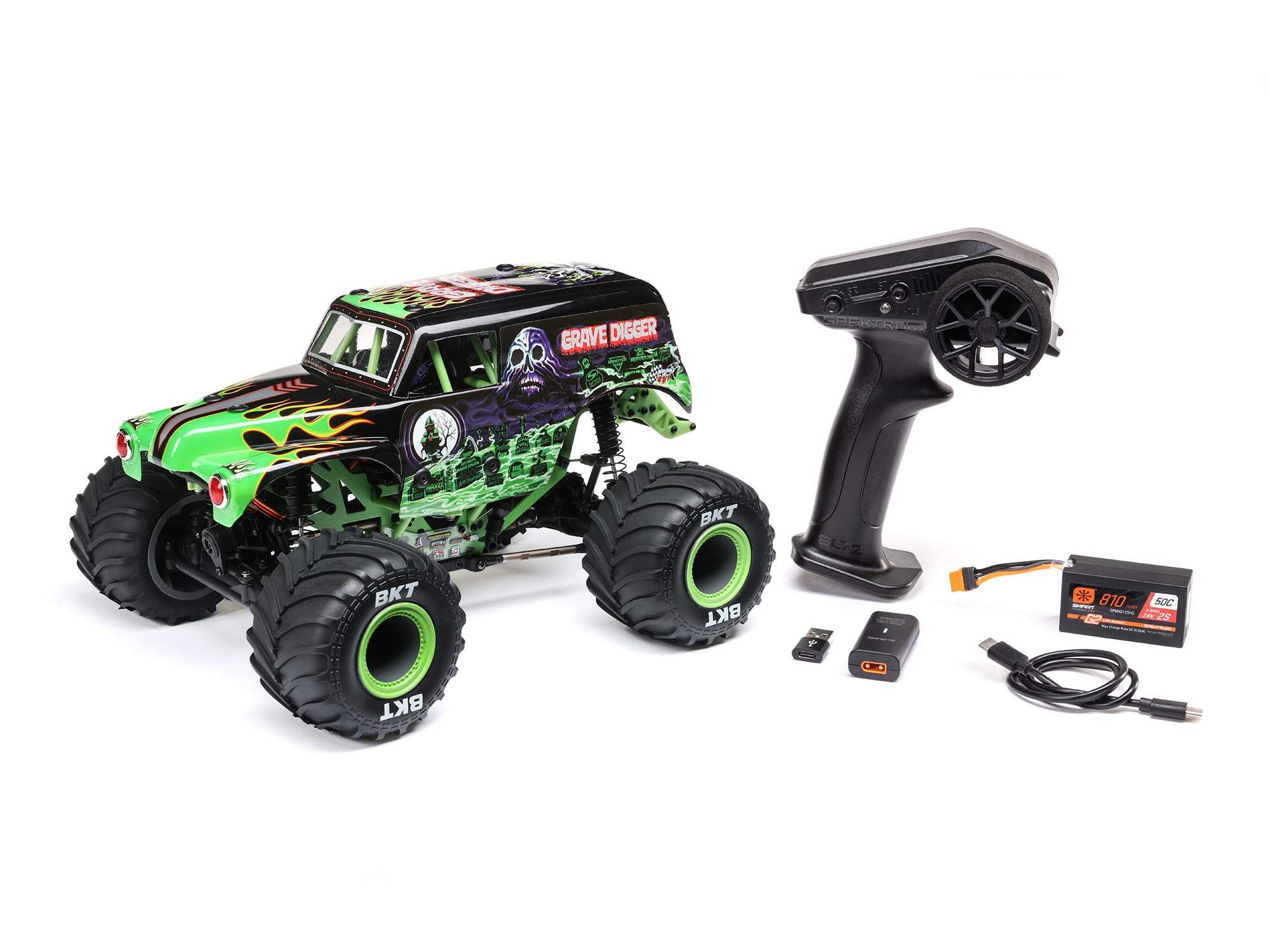 Losi 1:18 Mini LMT 4X4 Brushed Monster Truck RTR, Grave Digger (C-LOS01026T1)