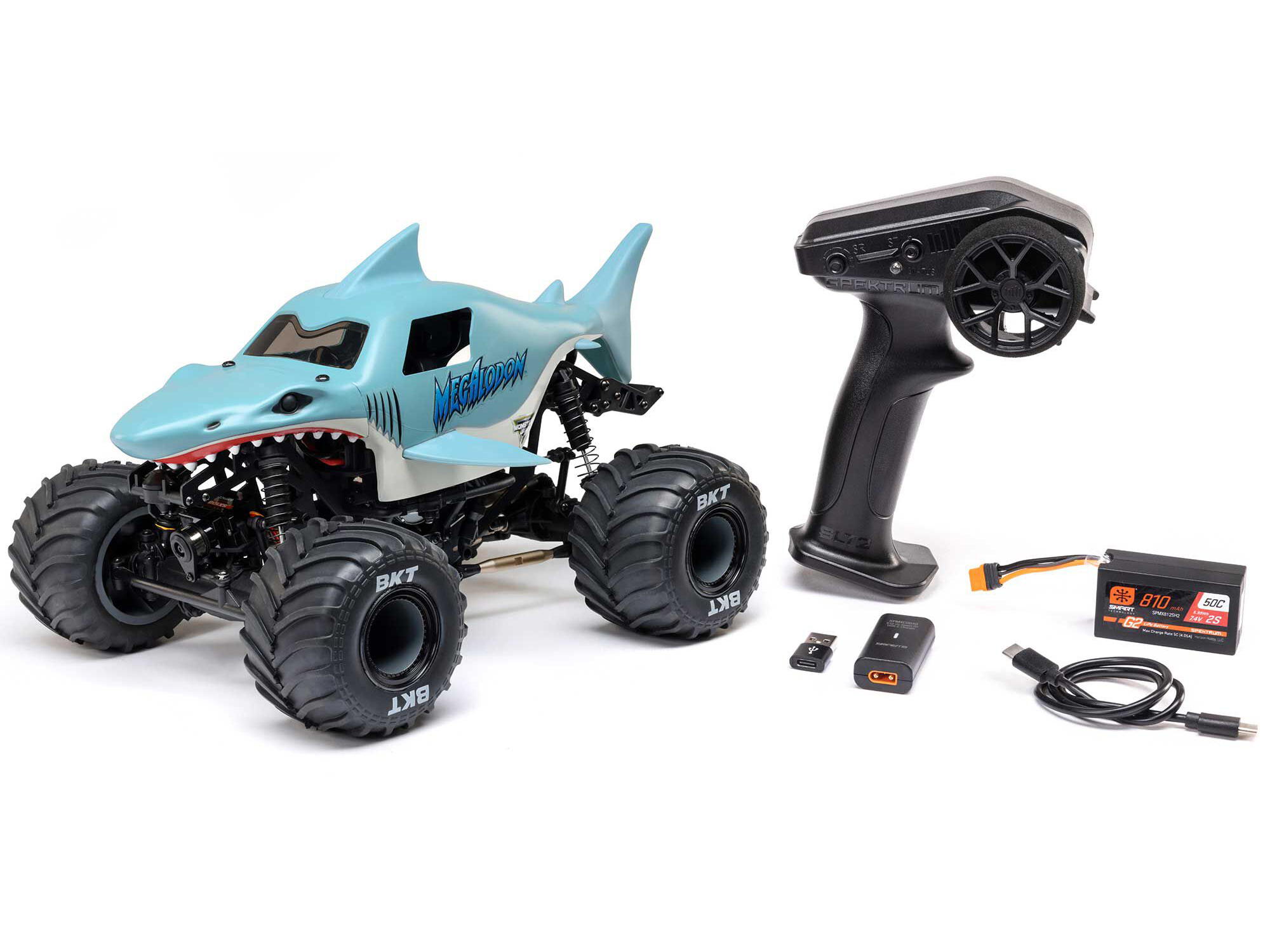 Losi 1/18 Mini LMT Megalodon 2S 4X4 Monster Truck RTR (C-LOS01026T3)