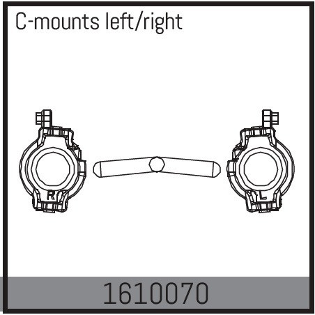 Absima C-Mounts Left/Right ( AB 1610070)