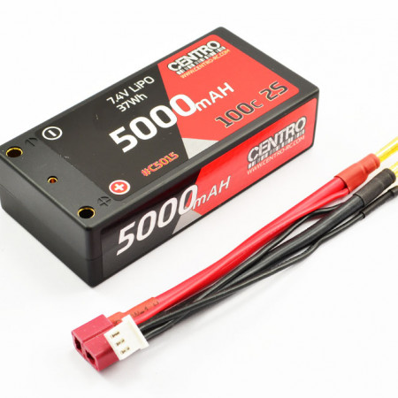 Centro 5000mAh 2s 7.4V 100C Hard Case Shorty (C5015)