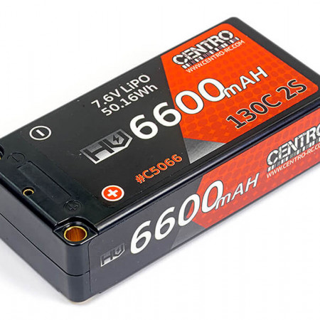 Centro HV 2S 6600Mah 7.6v 130C Hardcase Shorty Lipo (C5066)