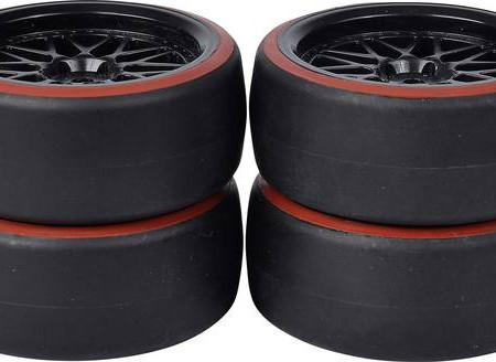 Carson 1:10 Wheel Set Drift - Black/Red (4)