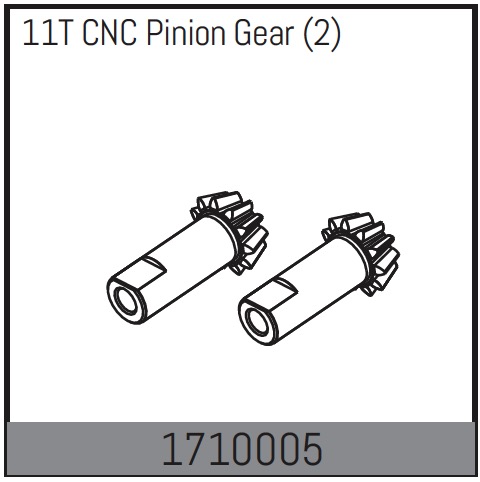 Absima 11T CNc Pinion Gear (2) ( AB 1710005)