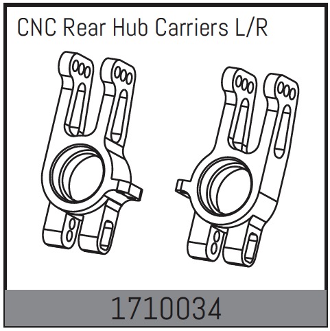 Absima CNc Rear Hub Carriers L/R ( AB 1710034)