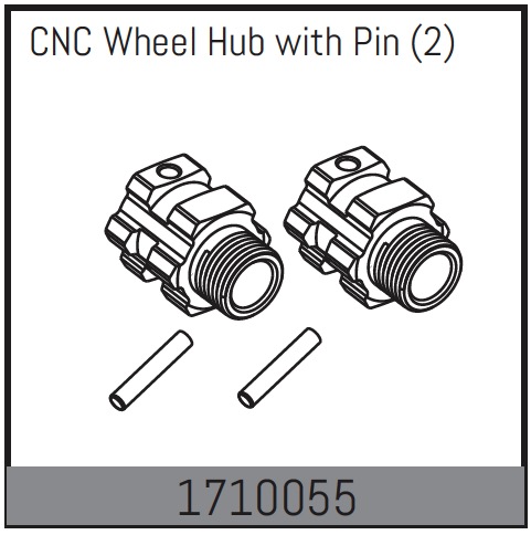 Absima CNc Wheel Hub With Pin (2) ( AB 1710055)