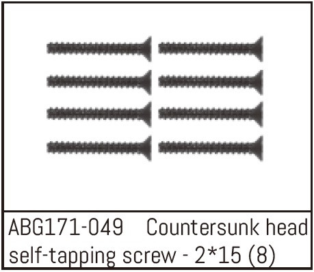 Absima Countersunk Screw M2*15 (8) ( AB G171-049)
