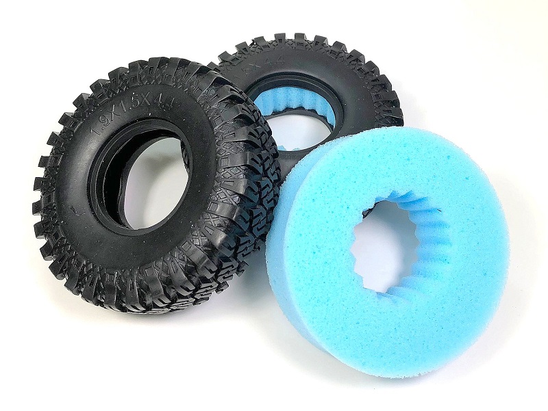 Absima Tire Set Crawler &quot;Super Soft with Rebound Sponge&quot; 114mm (2) ( AB 2500033)