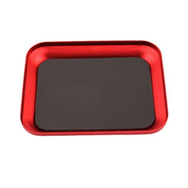 SC Models Aluminium Magnetic Screw Tray - Red (SCDTEL01003A)