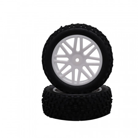 SC Models 1:10 Off Road Wheel Set 12mm Hex - White (SCDTHW00002A)