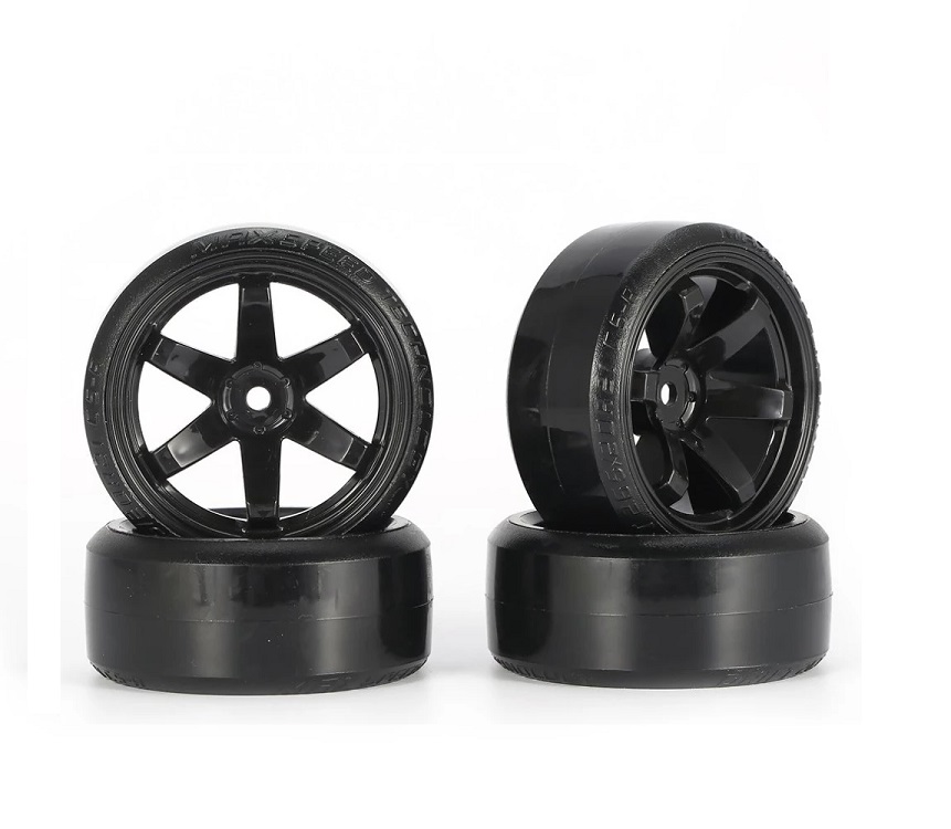 SC Models 1:10th Drift Tyres 6-Spoke Black (SCDTHW00004D)