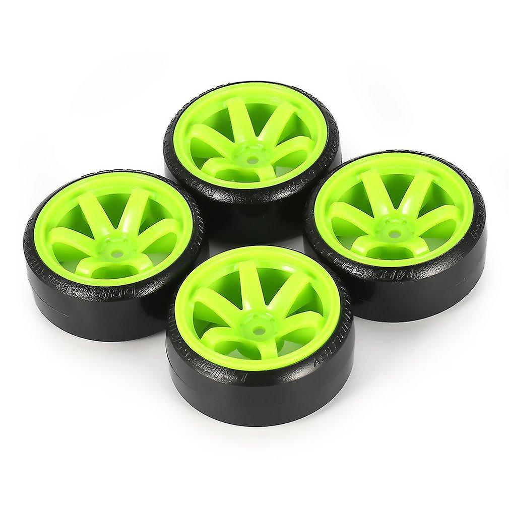 SC Models 1:10th Drift Tyres 6-Spoke Green (SCDTHW00004B)