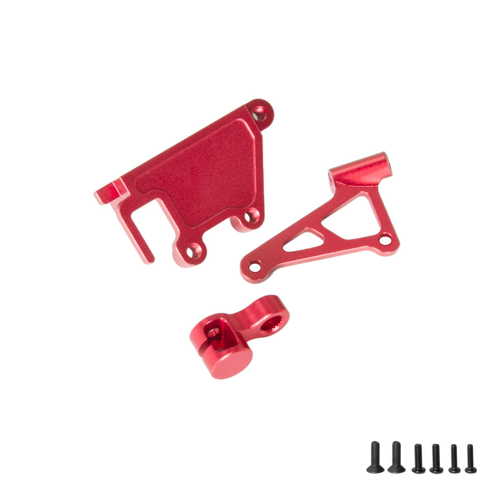 SC Models Aluminum Servo Mount Set, Losi Promoto - Red (SCPMX1406C)
