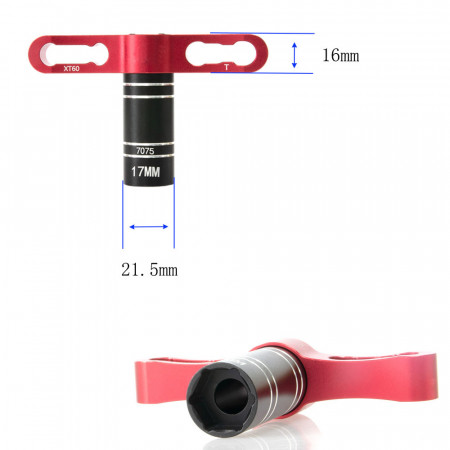 SC Models Aluminium 17mm Wheel Nut Wrench - Blue (SCDTTA42001C)