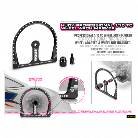 HUDY Professional 1:10 TC Wheel Arch Marker (DY107772)