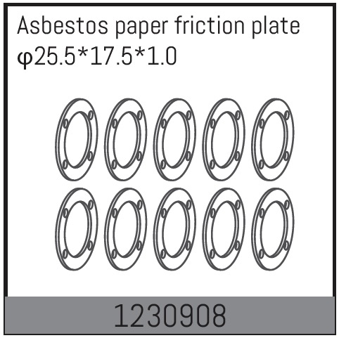 Absima Differential Paper Gasket 25.5*17.5*1.0 (10) ( AB 1230908)