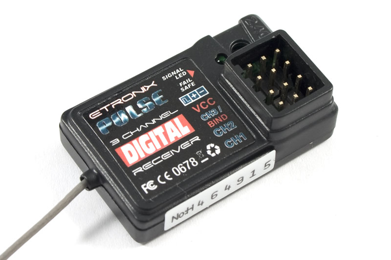Etronix Pulse GFSK 3Ch 2.4Ghz Receiver (ET1095)