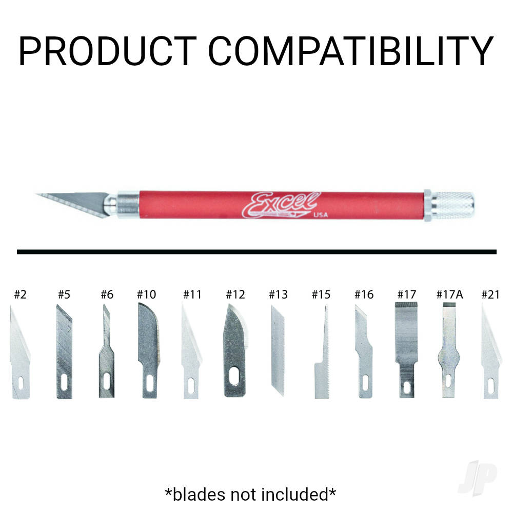 Excel K18 Grip-On Knife with Safety Cap (#11 Blade), Red (EXL16024)