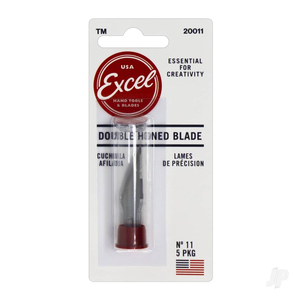 Excel #11 Double Honed Blade, Shank 0.25" (0.58 cm) (5pcs) (Carded) (EXL20011)