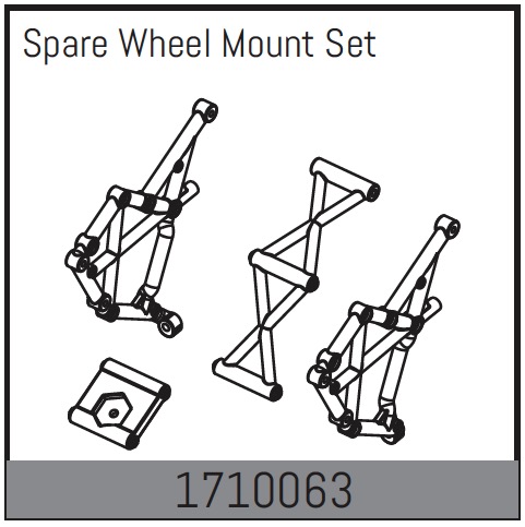 Absima Spare Wheel Mount Set ( AB 1710063)