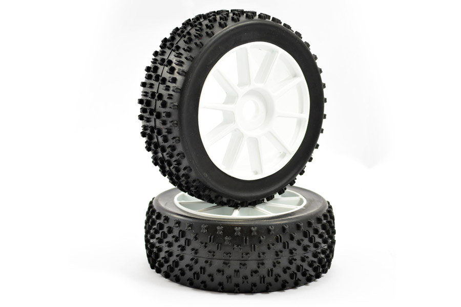 Fastrax 1:8th Premounted Buggy Tyres &#039;Maths /10 Spoke&quot; (FAST0007)