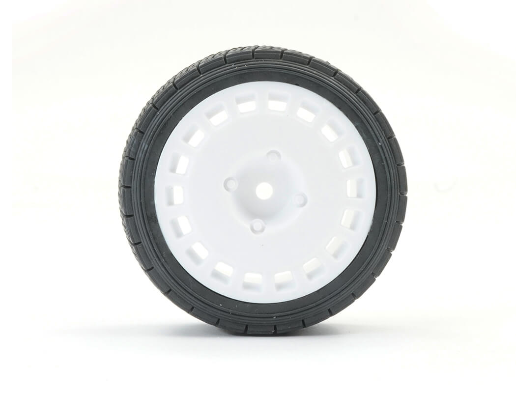 Fastrax 1:0th Rally Angle Tyre/Wheel Set White (4) (FAST0071W)