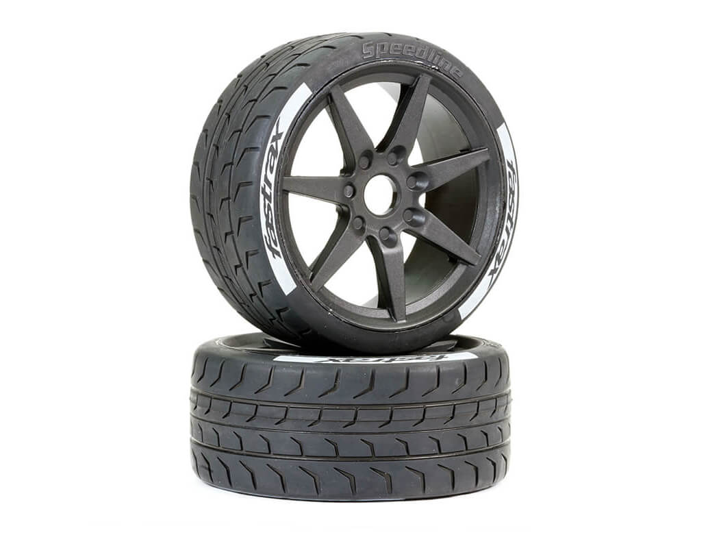 Fastrax Supaforza Front 52 Deg Tyres 17mm Black 17mm Hex (FAST1017-52)
