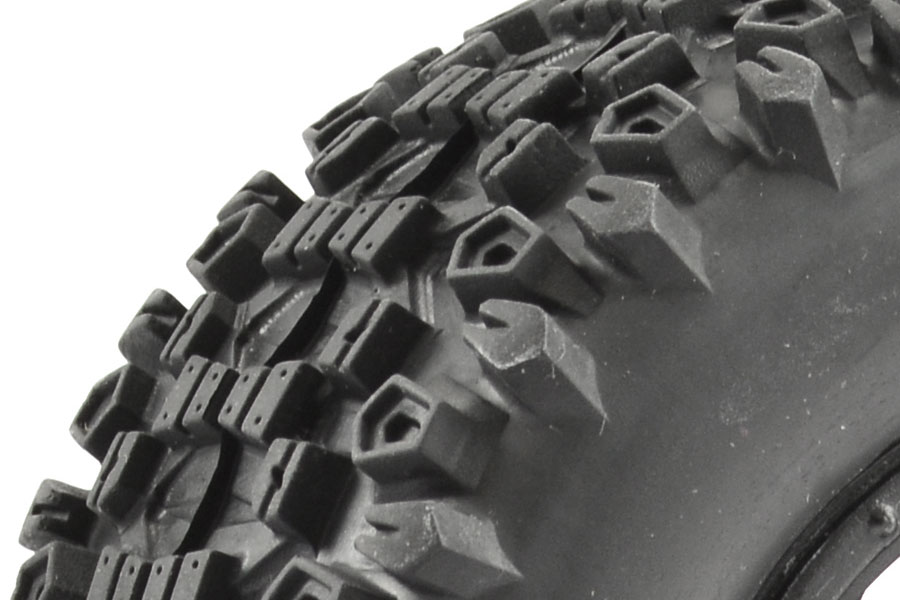 Fastrax 1:10 SC Rock Block Mounted 5 Spoke Black (Pr) (FAST1116B)