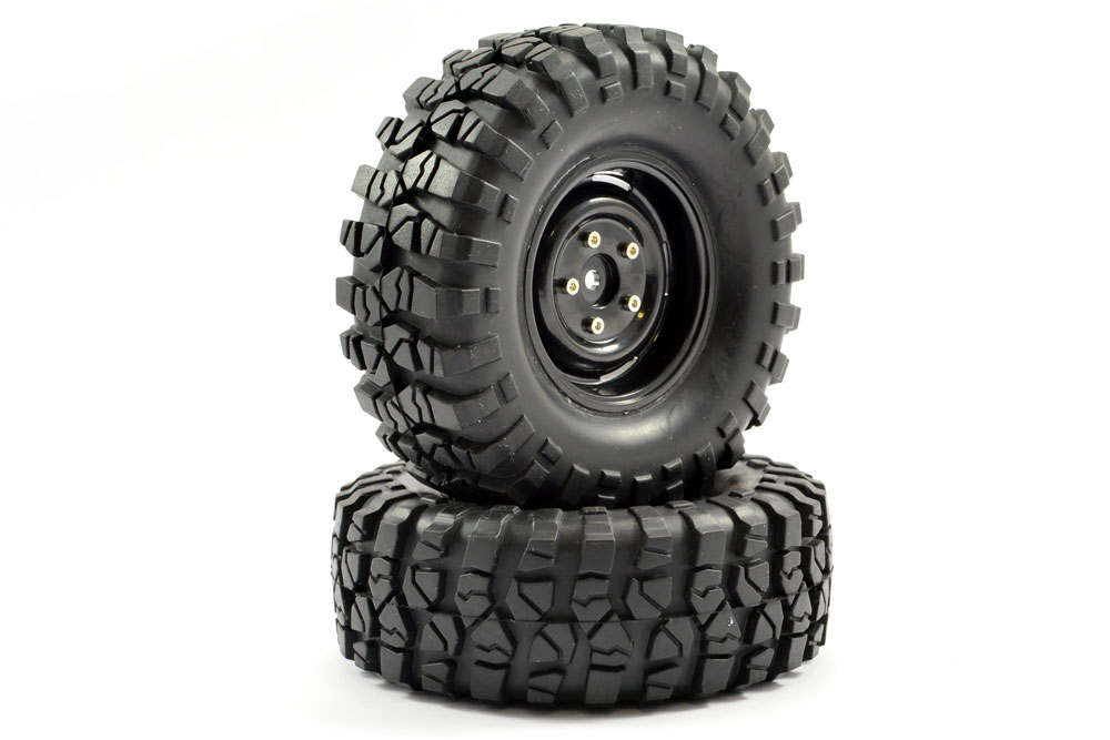 Fastrax 1:10 Crawler Sawblock 1.9 Scale Steel Wheel ÃƒÂ¸108mm Tyre (Black) (FAST1266B)
