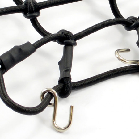 Fastrax Luggage Net With Hooks L130mm x W110mm - Black (FAST2311BK)