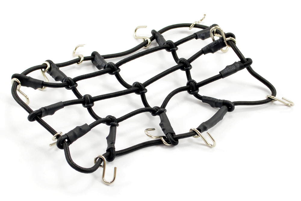 Fastrax Luggage Net With Hooks L130mm x W110mm - Black (FAST2311BK)