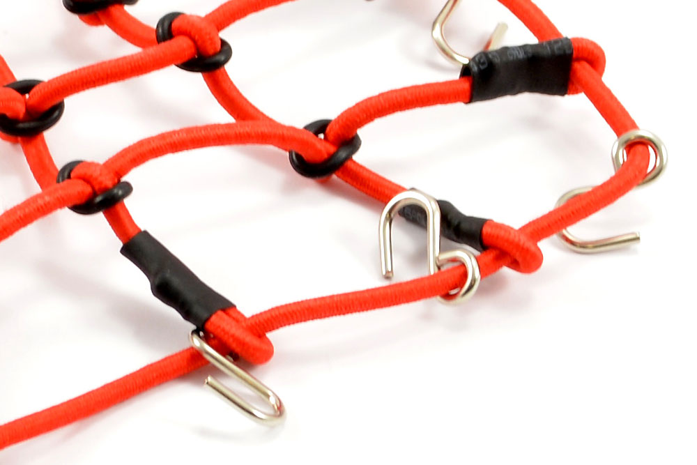 Fastrax Luggage Net With Hooks L130mm x W110mm - Red (FAST2311R)