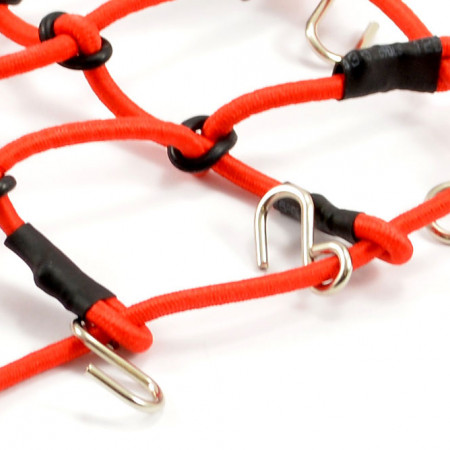 Fastrax Luggage Net With Hooks L130mm x W110mm - Red (FAST2311R)