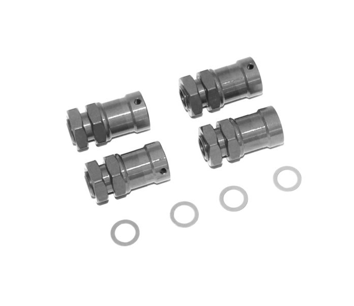 Fastrax 1:8th 15mm Extension Hub Adaptors - To Widen Track (17mm Hex) (FAST920)