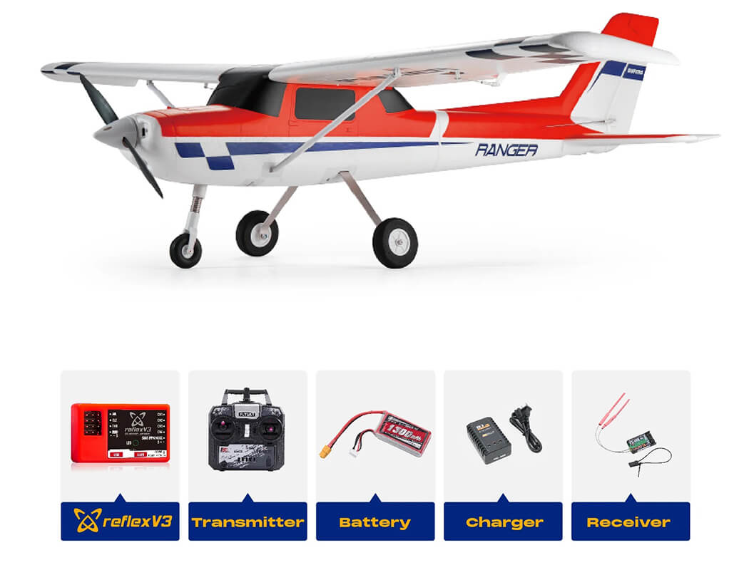 FMS 1220mm Ranger EP V2 With Reflex V3 RTR - RED (FMS147RRD-REFV3)